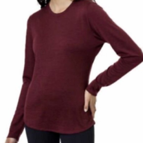 Seg'ments Tops - Seg'ments Womens Merino Wool Longsleeve Shirt Tawny Port NWT